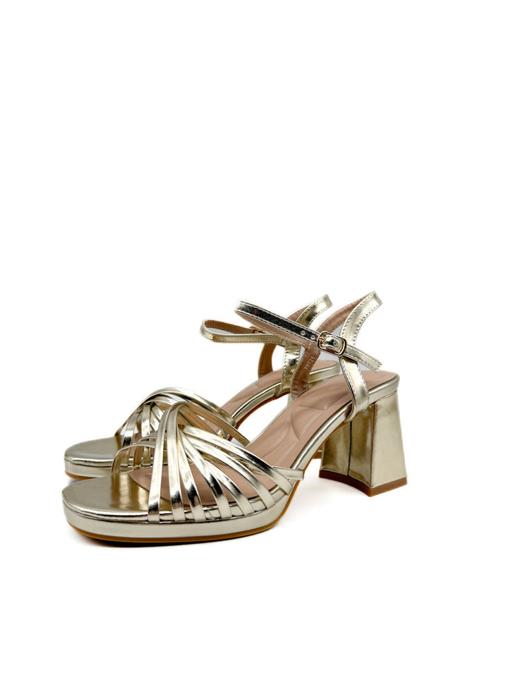 Elegantes Sandalias de Plataforma Tiras Cruzadas