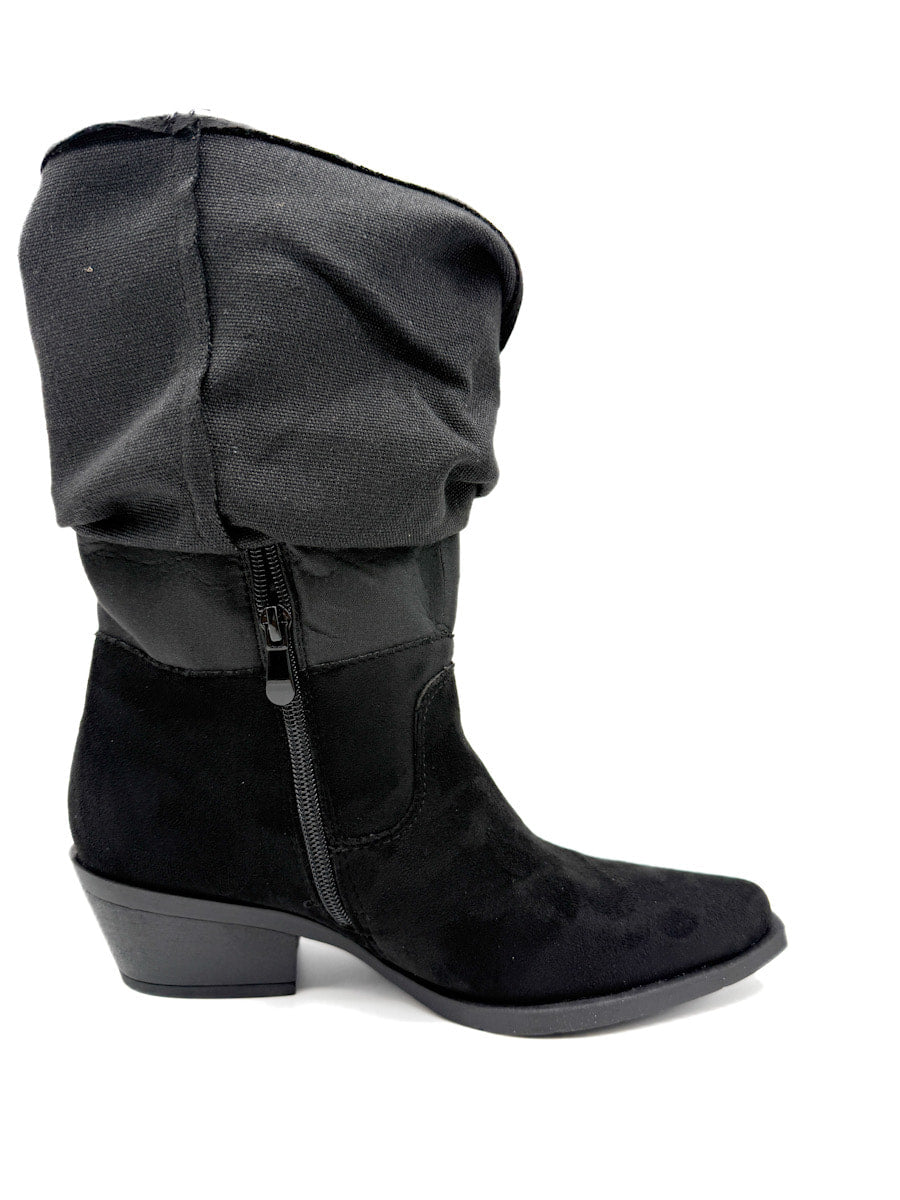 Botines Estilo de Cowboy Detalles Flecos