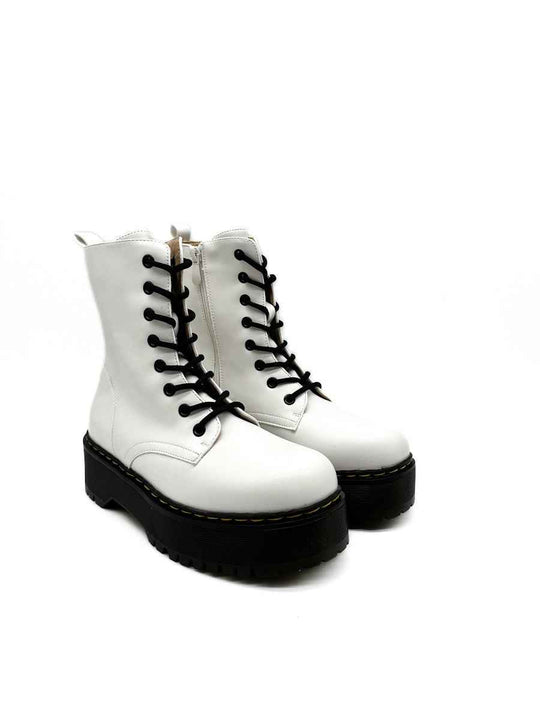 Botas Militares Con Plataforma Referencia RQ29 Balnco