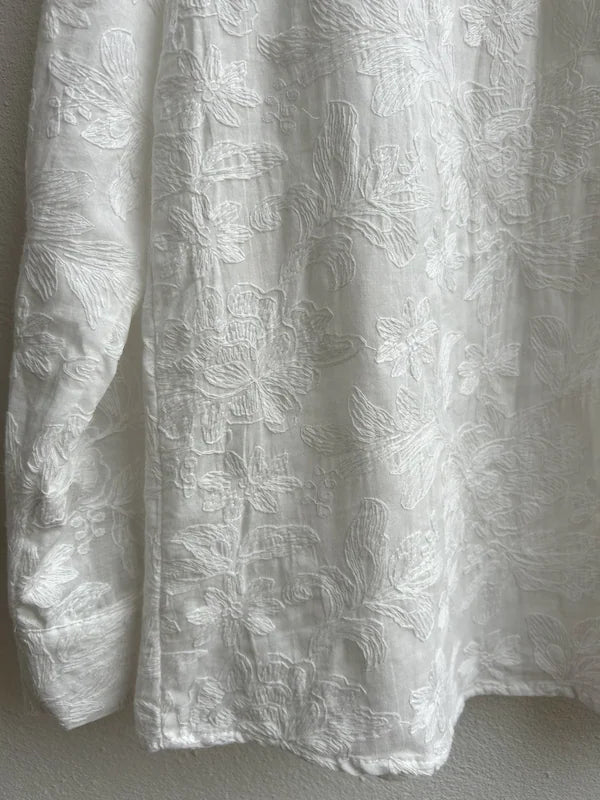 Camisa Blanca Bordada