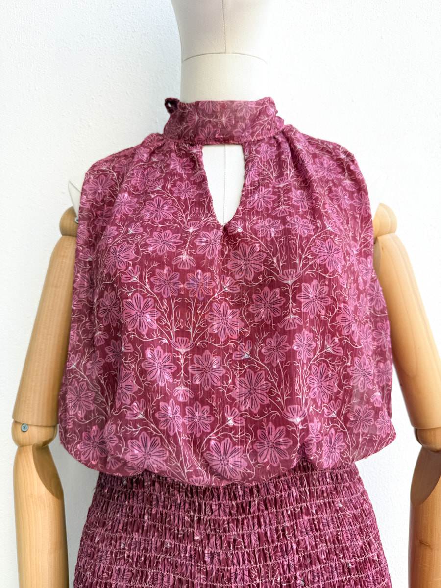 Vestido corto frunces