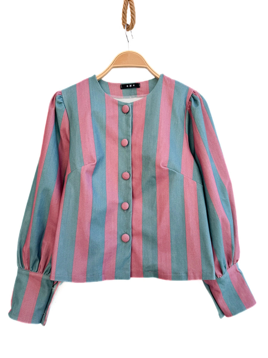 Conjunto de Blusa y Falda a Rayas – Venta por Separado