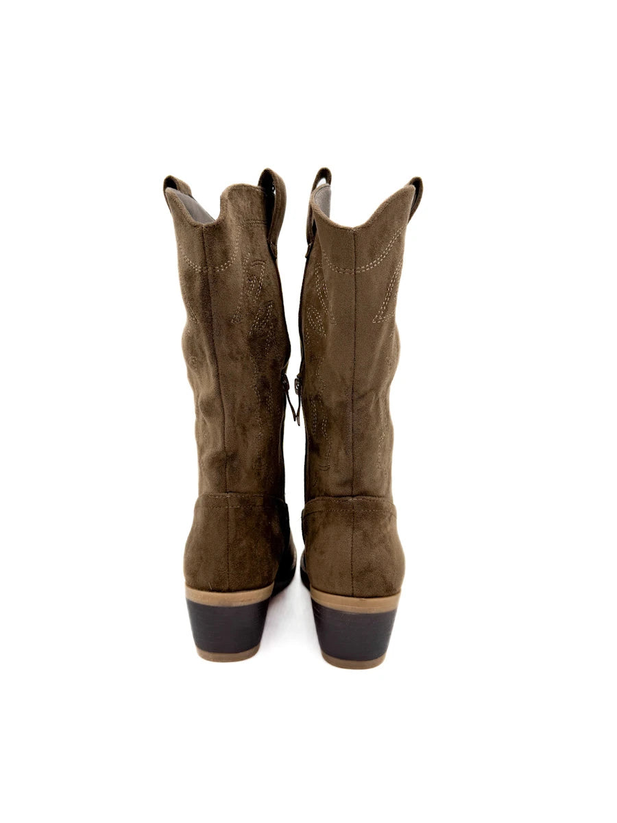 Botas Cowboy Media Caña – Estilo Campero con Bordados