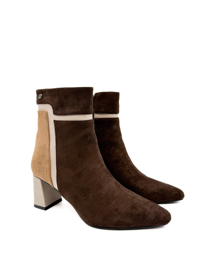 Botines de Antelina con Tacón Cuadrado