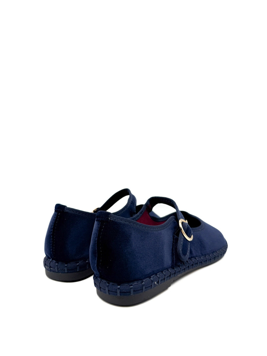 Merceditas de Terciopelo con Bordes Ribeteados - Alieva