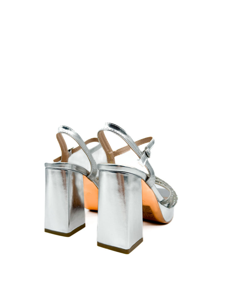 Sandalias Plataforma de Fiesta con Brillo