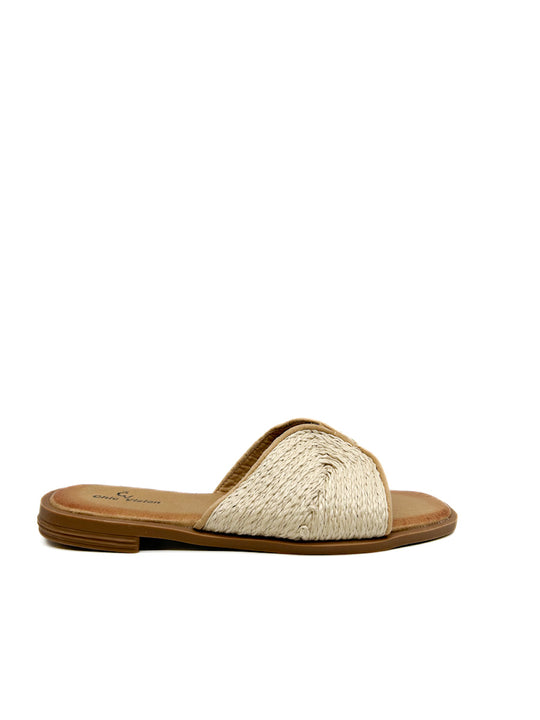 Sandalias Planas Rafia TF5037 Beige