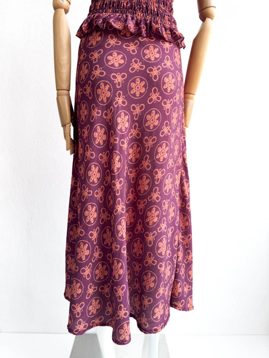 Conjunto Bohemio Violeta con Estampado Floral