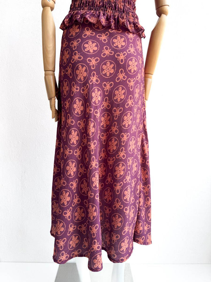Conjunto Bohemio Violeta con Estampado Floral