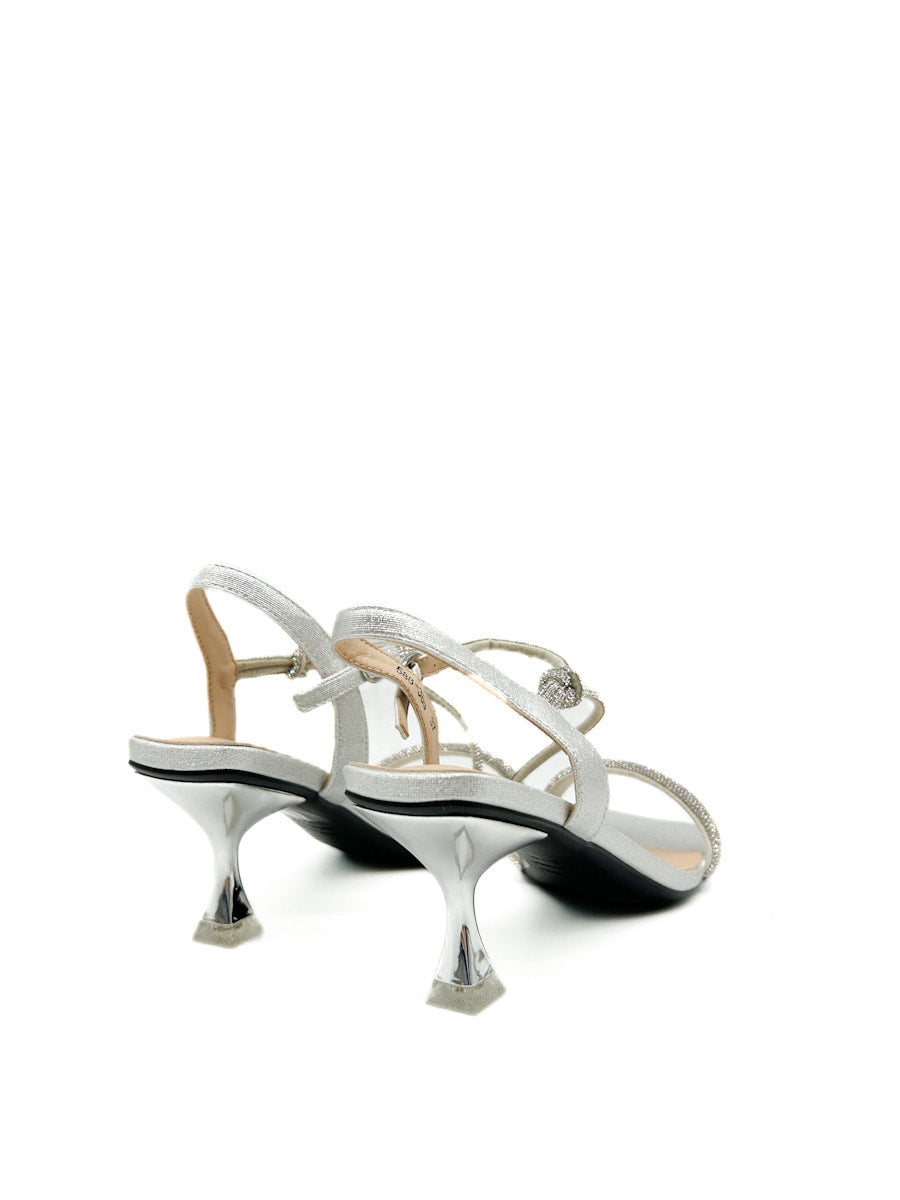 Sandalias Elegantes de Tacón medio con Brillos