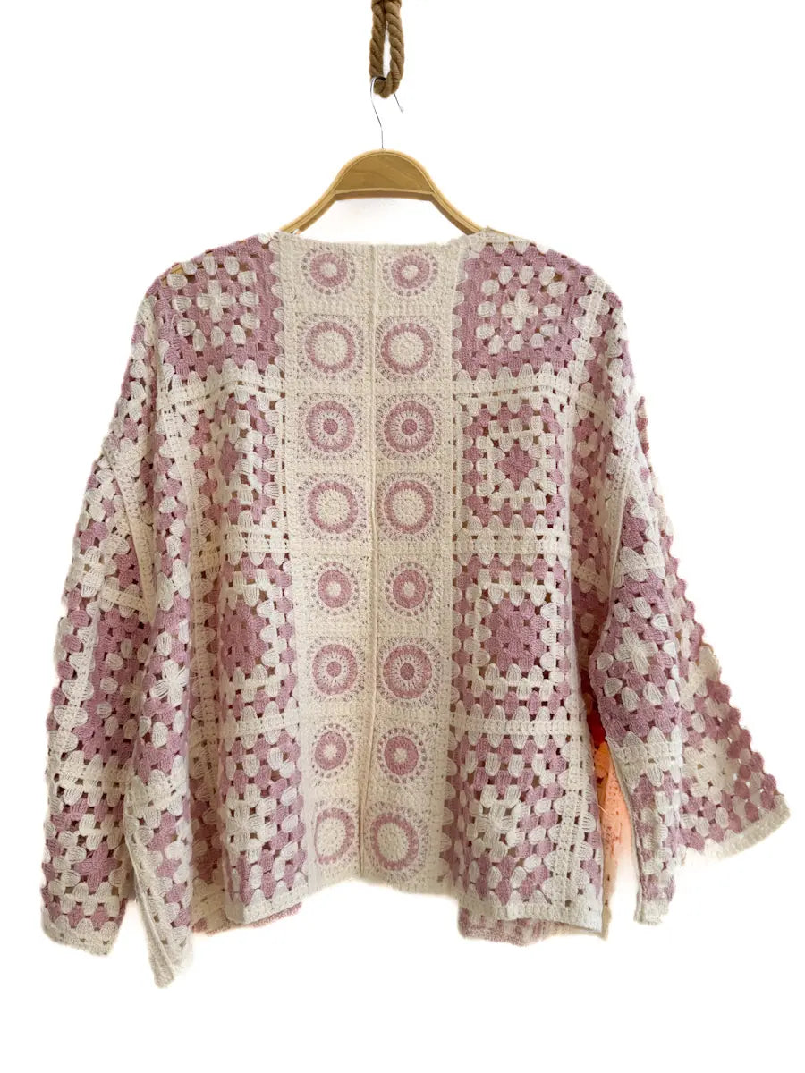 Cardigan Crochet Vintage Mujer – Estilo Boho