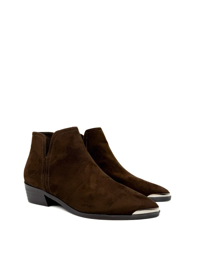 Botines Cowboy de Mujer con Puntera Metálica y Tacón Bajo