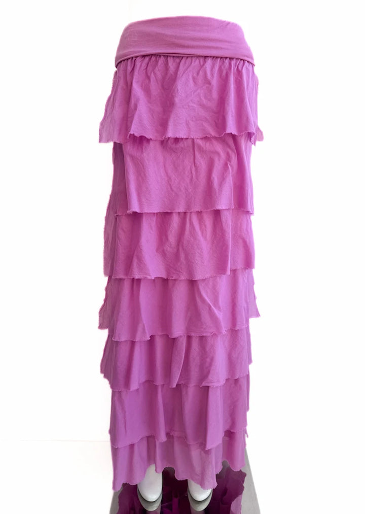 Falda larga con volantes – Estilo bohemio