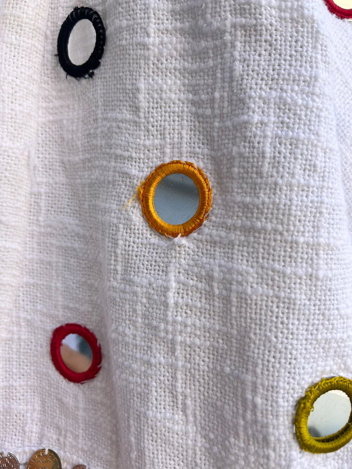 Chaqueta Boho con Espejos y Monedas