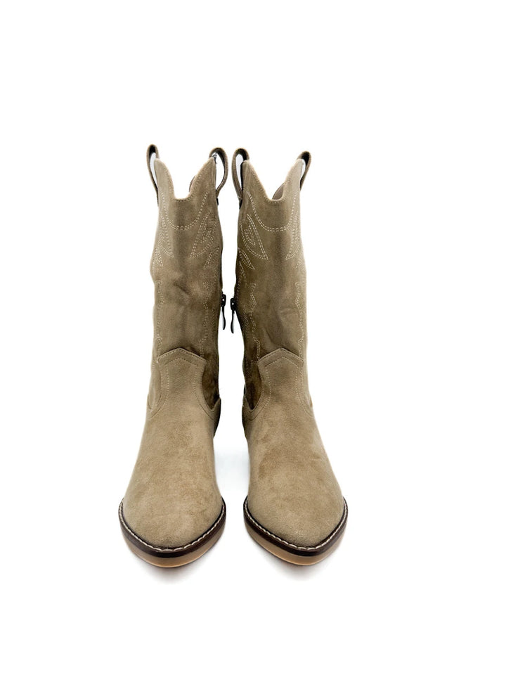 Botas Cowboy Media Caña – Estilo Campero con Bordados
