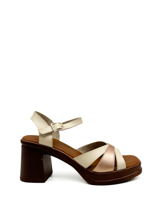 Sandalias Plataforma Referencia X2321 Beige