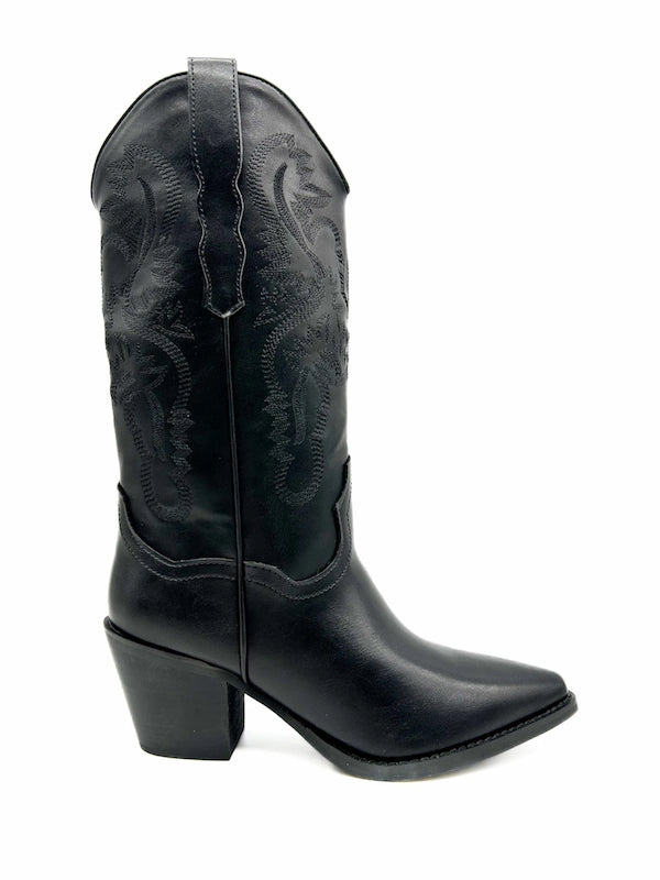 Bota Cowboy Negra Referencia J6159
