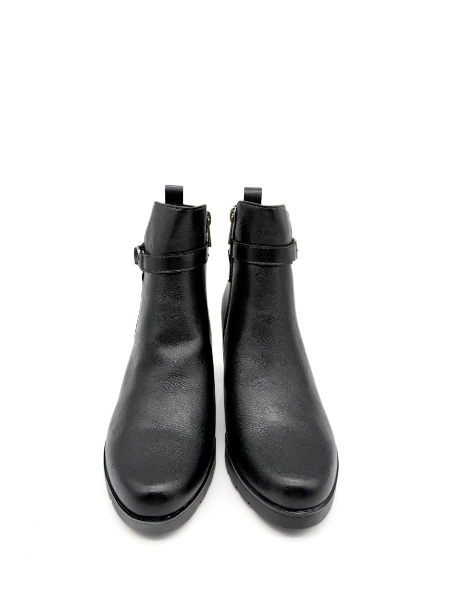 Botines de Tobillo con Tacón y Correa Decorativa
