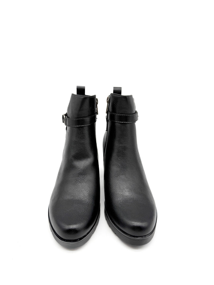 Botines de Tobillo con Tacón y Correa Decorativa