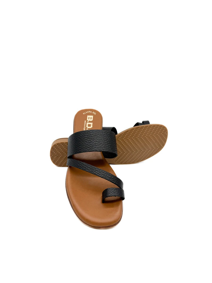 Sandalias de Cuero con Tira de Dedo y Plantilla de Gel - Artesanía Española