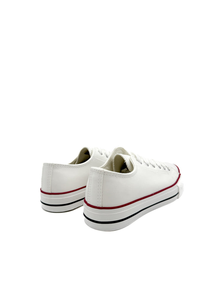 Zapatillas de Polipiel Blancas