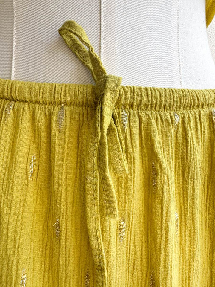 Conjunto de Blusa y Falda en Algodón Texturizado