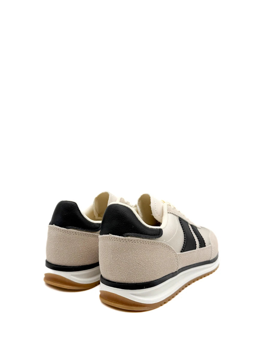 Zapatillas Deportivas Retro con Amortiguación Goma y Detalles en Antelina