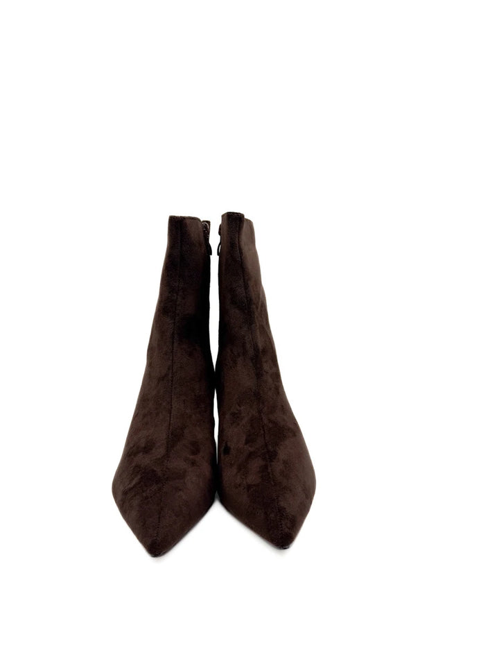 Botines de Tacón Chupete y Punta Afilada con Cremallera