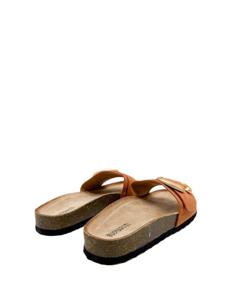 Sandalias Planas Elegantes con Hebilla Dorada