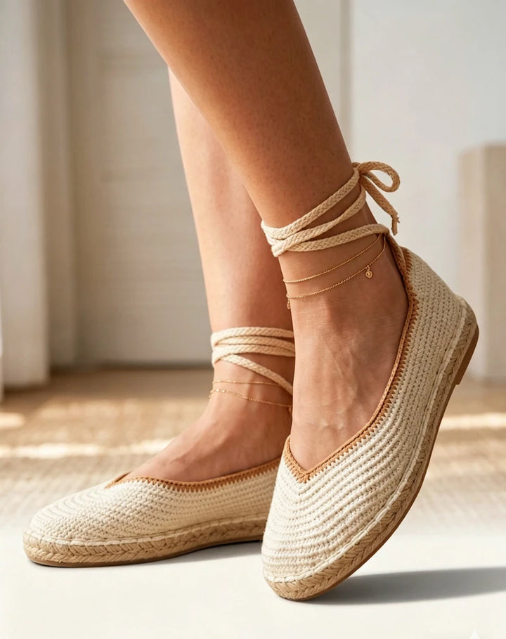 Alpargatas de Crochet con Cintas: Elegancia Artesanal y Estilo Bohemio