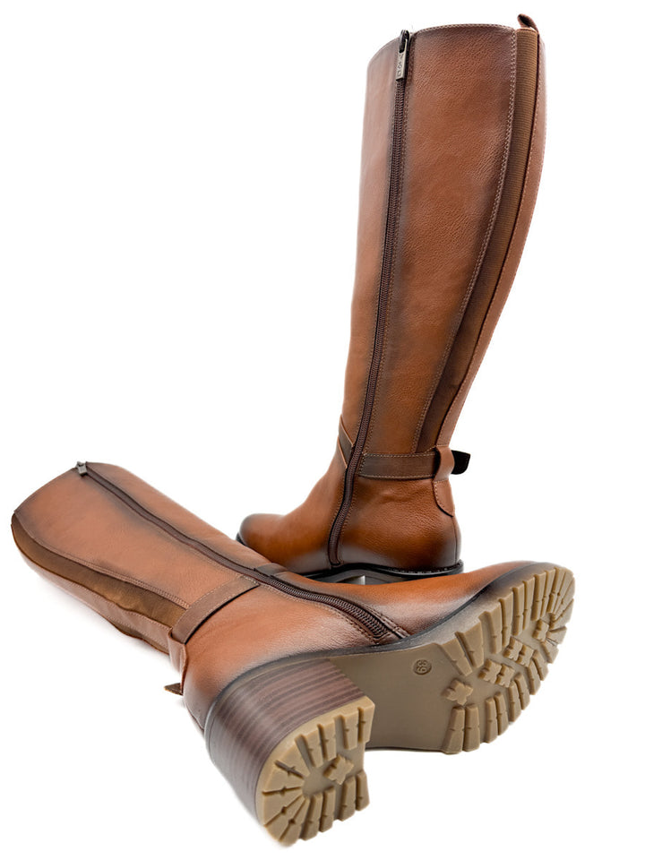 Botas Altas de Elástico con Tacón Cuadrado