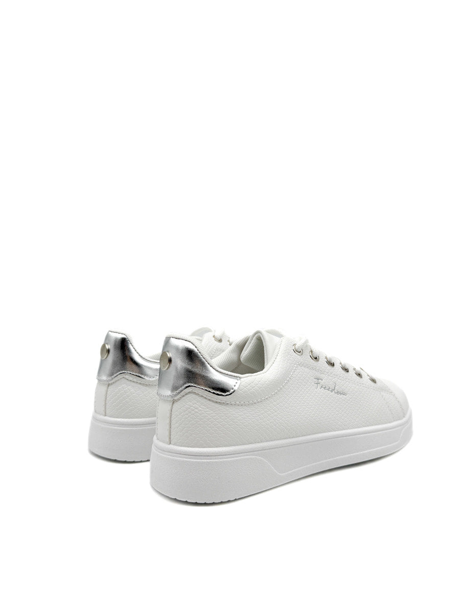 Zapatillas Blancas con Detalles Dorados y Plateados