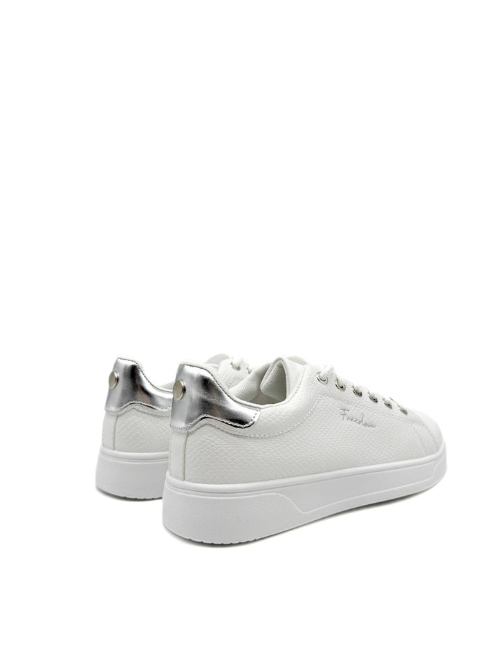 Zapatillas Blancas con Detalles Dorados y Plateados