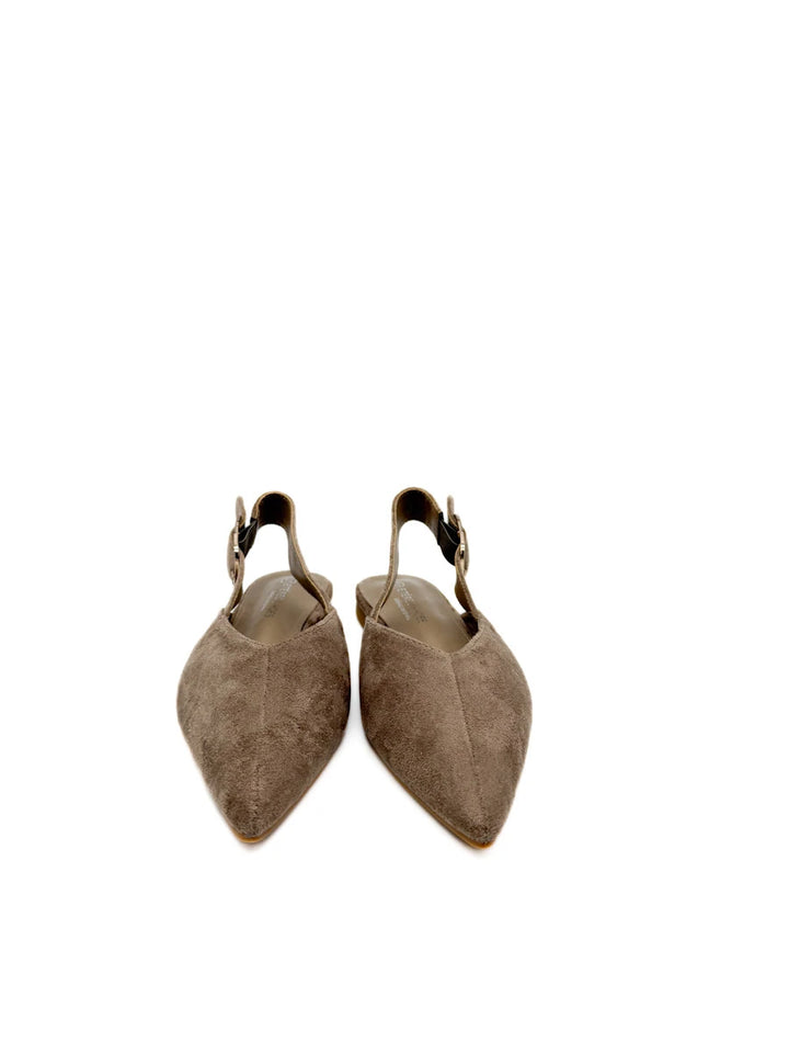Zapatos Planos Destalonados de Antelina con Escote en V – Elegancia Diaria