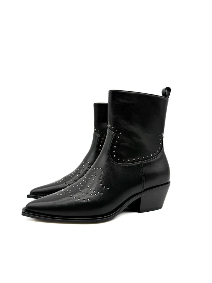 Botines Cowboy de Antelina con Tachuelas Decorativas