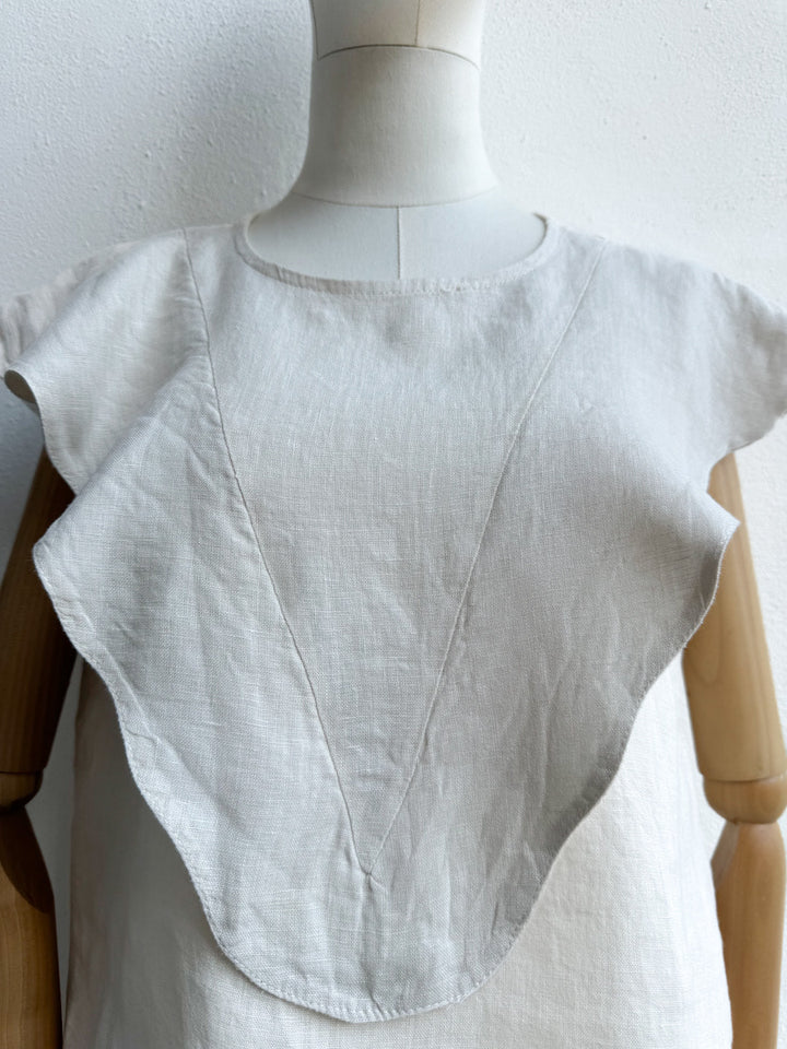 Blusa de Lino con Volante