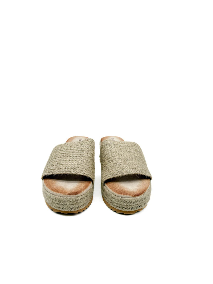 Sandalias con plataforma de yute trenzado