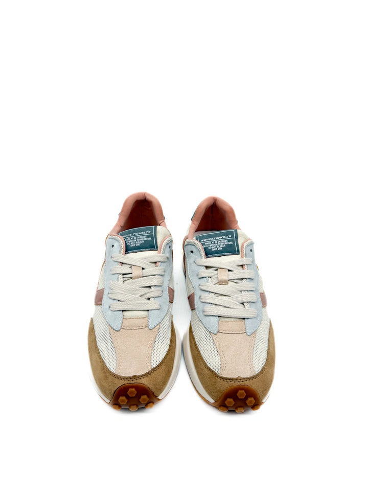 Corina Zapatillas Deportivas Retro con Paneles de Antelina y Malla