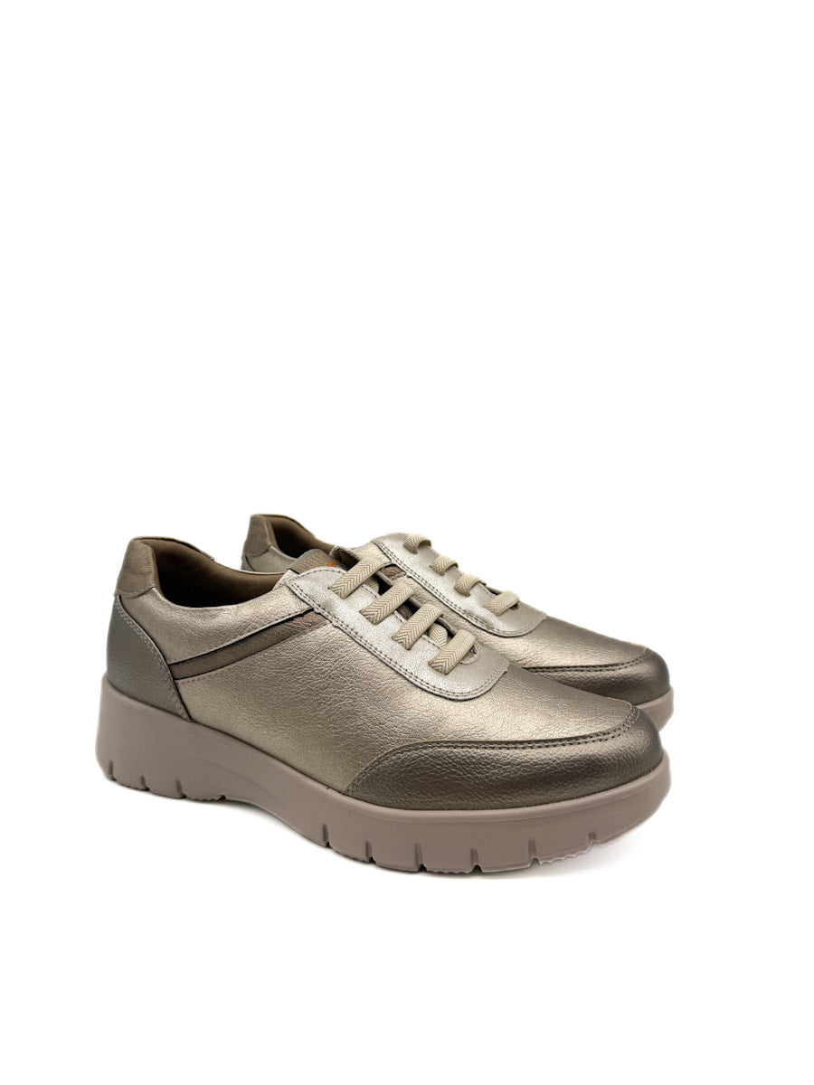 Zapatilla Deportiva con Suela Extra Ligera y Diseño Metálico Sofisticado