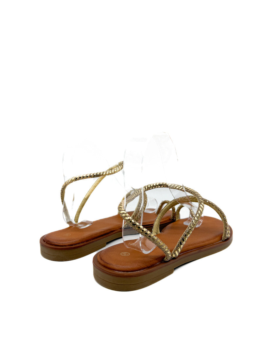 Sandalias Planas de Pedrería: Estilo y Brillo