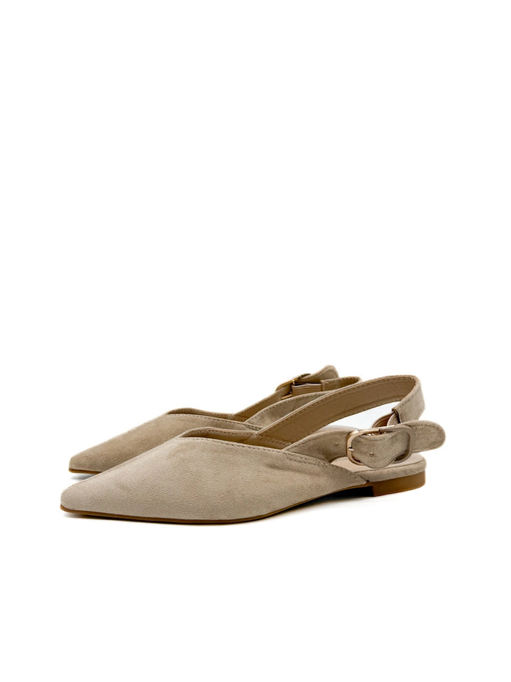 Zapatos Planos Destalonados de Antelina con Escote en V – Elegancia Diaria