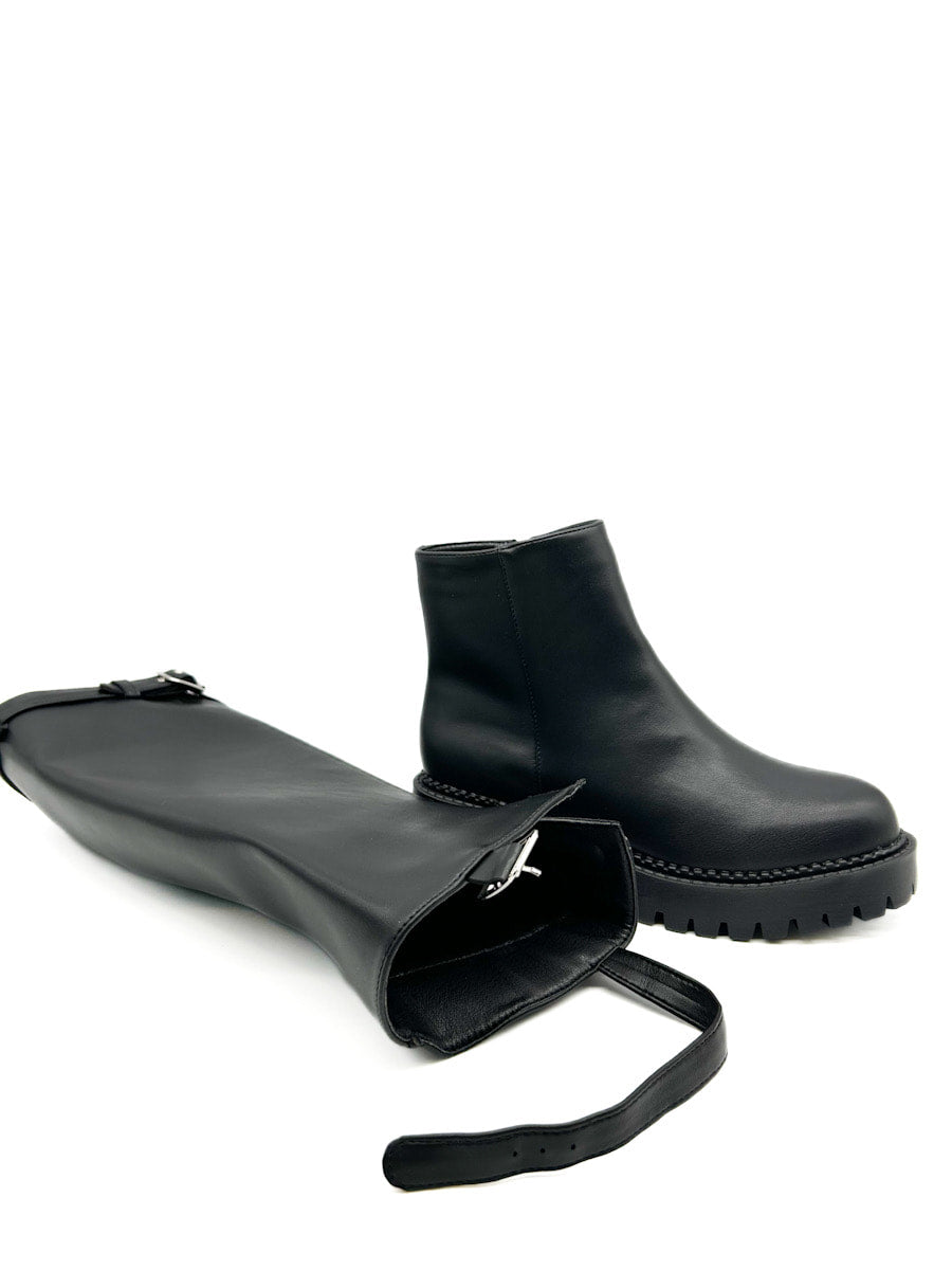 Botas botín Negras Dos Piezas Removibles 9959