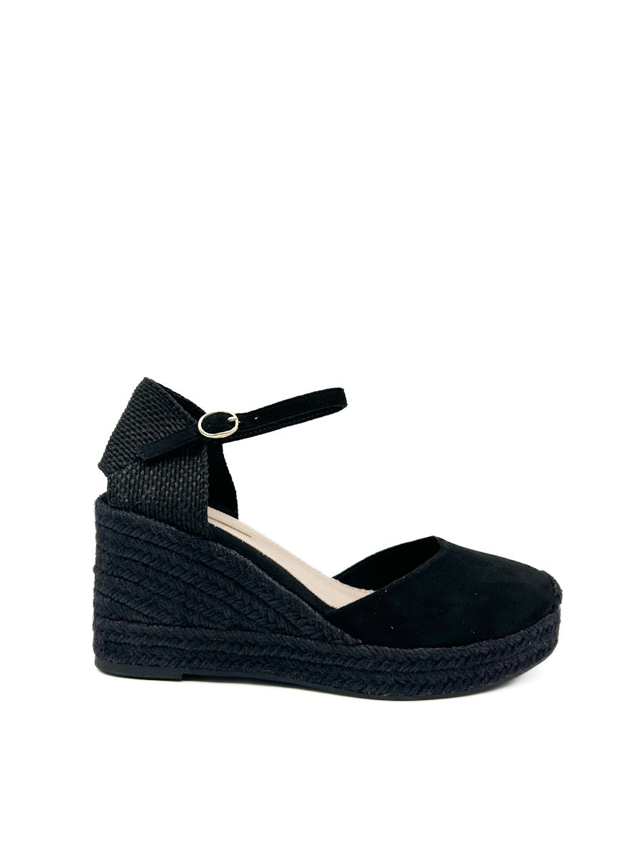 Alpargatas de Cuña Yute Corina M5391 Negro