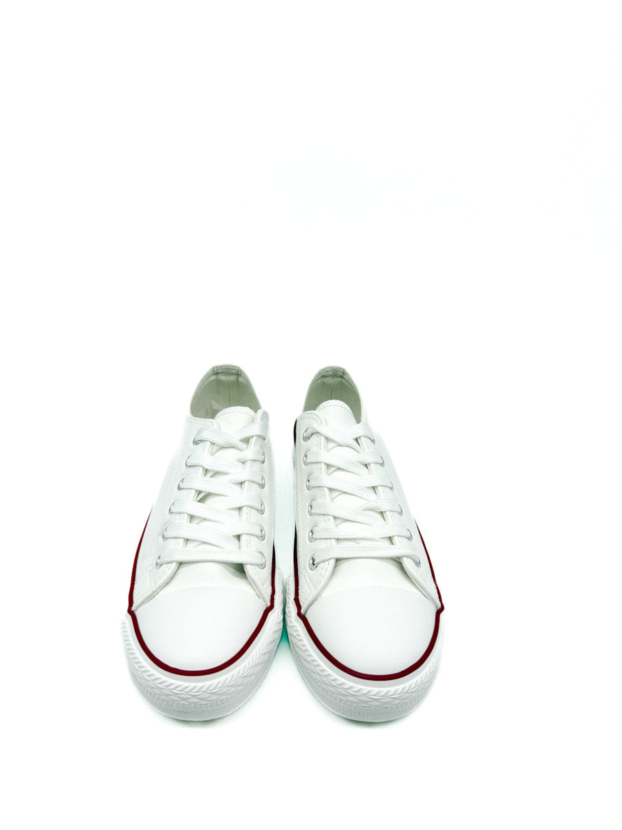 Zapatillas de Polipiel Blancas