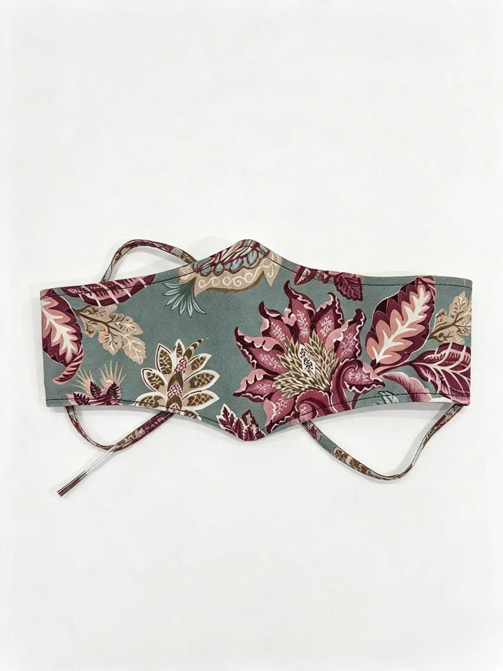 Fajín Reversible Floral con Lazadas – Estilo Boho Chic