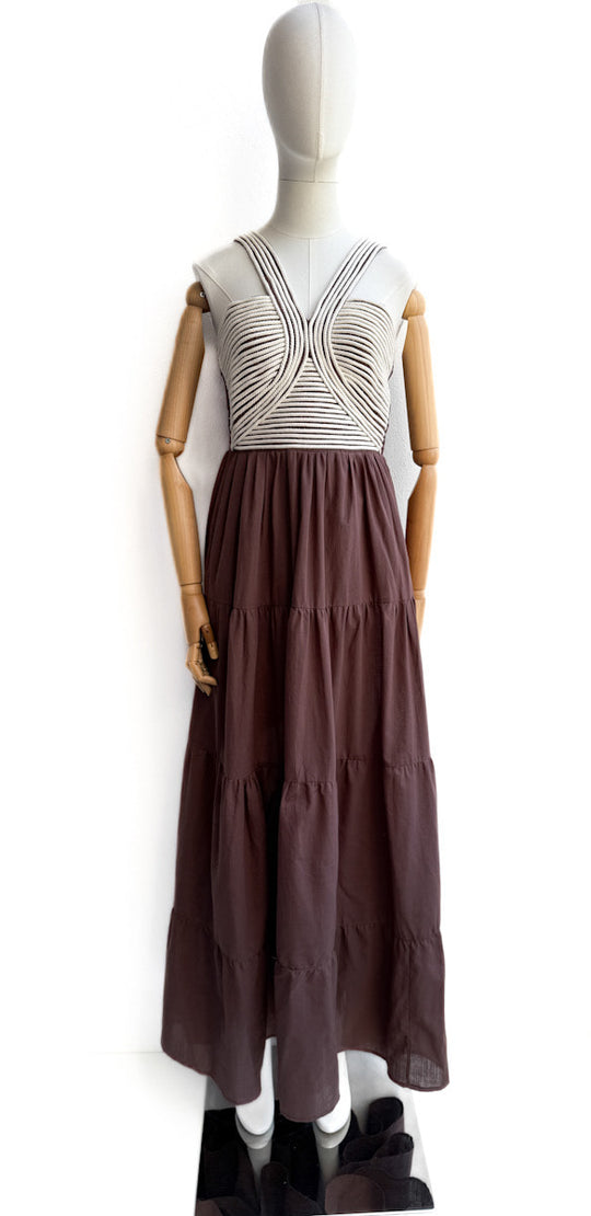 Vestido detalle cuerdas trenzadas