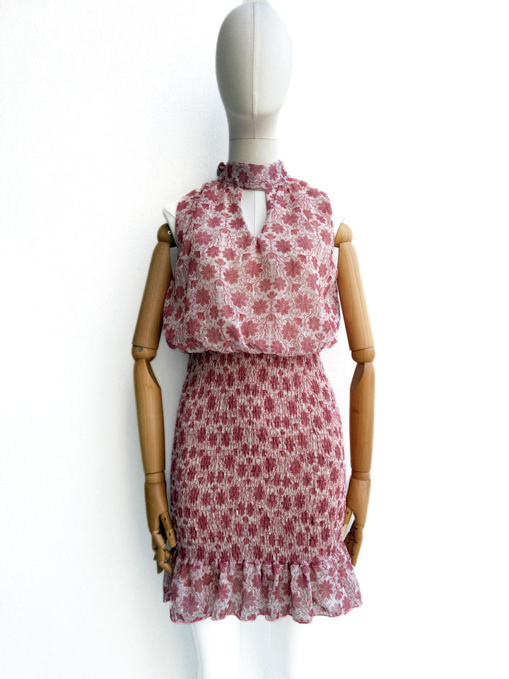 Vestido corto frunces