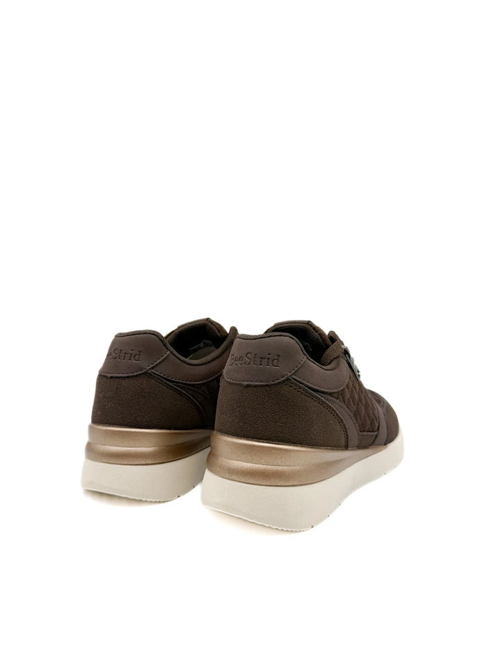 Zapatillas Casuales Acolchadas con Cuña, Cremallera Lateral y Suela Confort