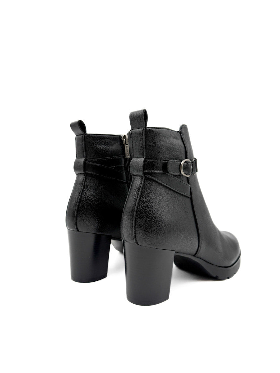 Botines de Tobillo con Tacón y Correa Decorativa