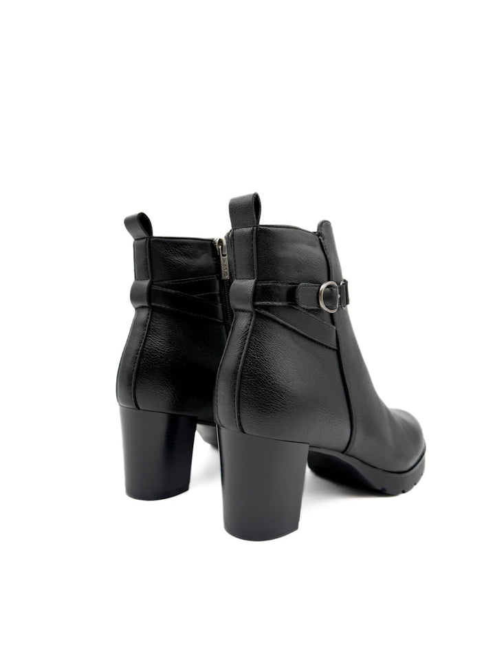Botines de Tobillo con Tacón y Correa Decorativa